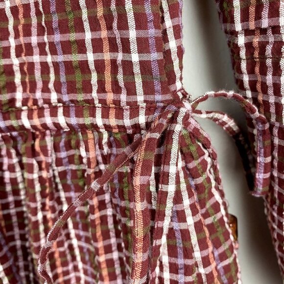 Madewell Seersucker Wrap Mini Dress NWT L - Picture 4 of 12